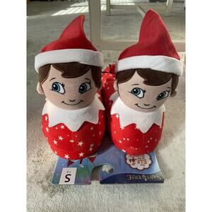 NWT Elf On The‎ Shelf Boy Elf Slippers Size Small 7-8 Christmas